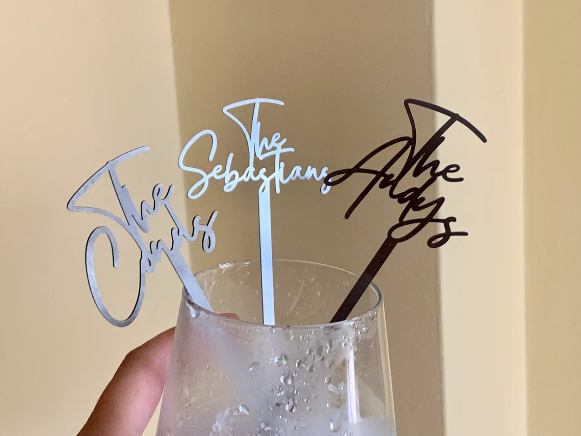 Cocktail acrylic name tag